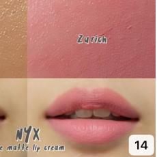 美国魅彩哑光液体唇膏雾面口红唇釉唇霜 NYX Soft Matte (色号14, 02, 19)