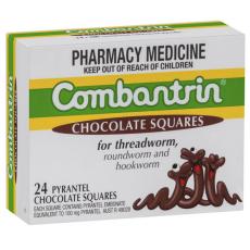 巧克力驱虫药驱除线虫钩虫蛔虫（处方药最多购两瓶） Combantrin 24小块
